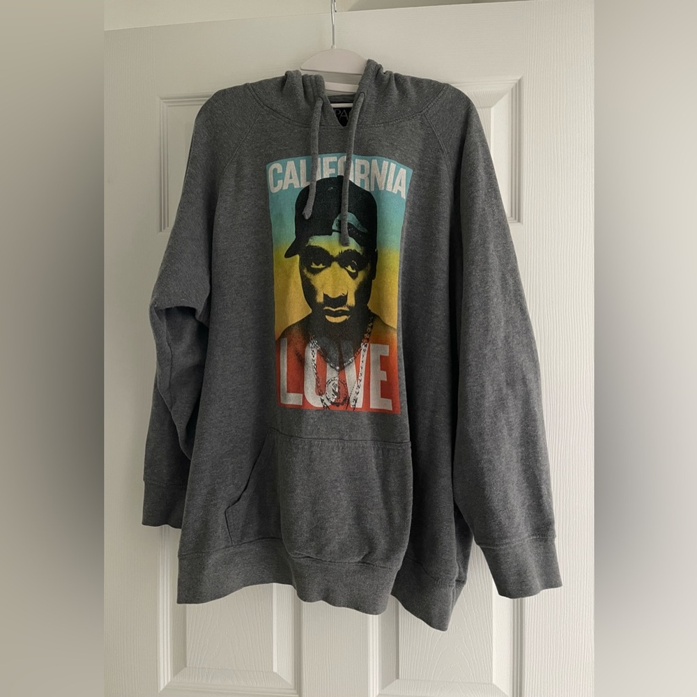 Torrid Gray Tupac California Love Graphic Hoodie - Picture 4 of 6
